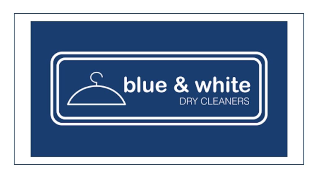 blue-white-dry-cleaners-logo